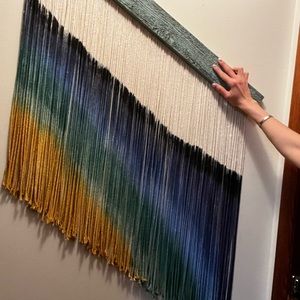 Dyed Cord Beach Scene Tapestry